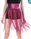 Sequin Belt with Fringing (Hot Pink)